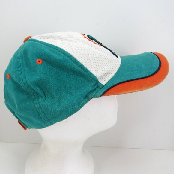 Miami Dolphins Embroidered Logo Reebok Men's Green Adjustable Strap Back Cap Hat - Picture 5 of 10